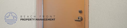 the door to the beach front property management office