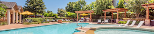 Resort style pool  at Parmer Place Apartments in Austin
