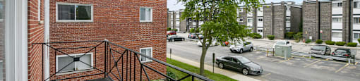 the preserve at cardinal heights apartments balcony and parking lot