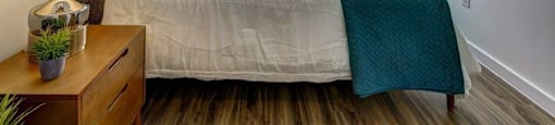 side view of the bedroom at Brixton South Shore, Austin, TX