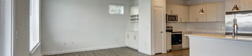 hard wood flooring in the living room at Brixton South Shore, Texas, 78741