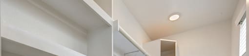 walk in closet with shelving units at Brixton South Shore, Texas, 78741