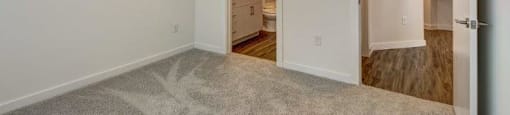 master bedroom with carpet at Brixton South Shore, Austin, Texas