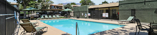 the swimming pool at our crossings apartments