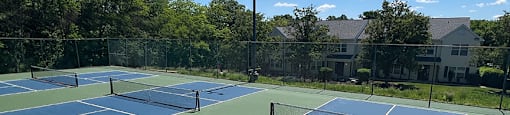 The outdoor tennis courts.