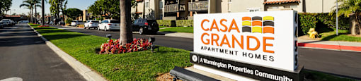 Property Signage at CASA GRANDE APARTMENT HOMES, Cypress, CA