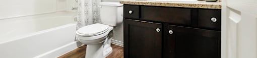 a bathroom with a toilet and a sink at CHANDLER APARTMENT HOMES, Las Vegas, Nevada