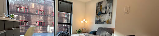 Living Room and Bedroom at DOCK 59 APARTMENTS, PORTLAND, OR, 97209