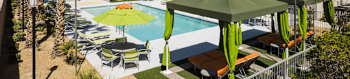 a view of the pool at the vineyard hotel and spa at EVERETT APARTMENT HOMES, Las Vegas, NV, 89113