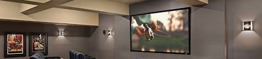 Movie room at TRADITIONS AT LAFAYETTE Apartments, Colorado