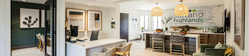 a living room with a kitchen and a dining room at SERRANO HIGHLANDS APARTMENT HOMES, Lake Forest, 92630-7006