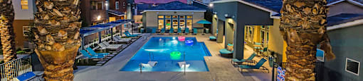 Night Pool at THE SOLANA APARTMENT HOMES, Las Vegas