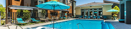 Pool side at THE SOLANA APARTMENT HOMES, Las Vegas, 89148