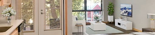 Studio bedroom and living room view at FREMONT MEWS, California
