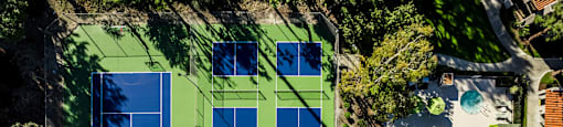 Aerial Tennis Court at SYCAMORE LANE APARTMENT HOMES, California ? 