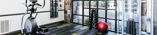 Fitness room with cardio and strength equipment at THE CLUBS AT RHODES RANCH APARTMENT HOMES, Las Vegas, 89148