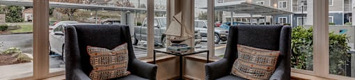 2 Chairs near window at VINTAGE AT BREMERTON, Bremerton, WA, 98310