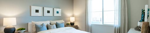 a bedroom with a bed and a ceiling fan at BASE APARTMENT HOMES, LAS VEGAS, Nevada
