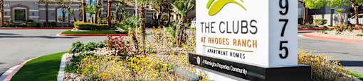 Signage at THE CLUBS AT RHODES RANCH APARTMENT HOMES, Las Vegas, NV, 89148