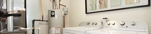 laundry room in each townhome