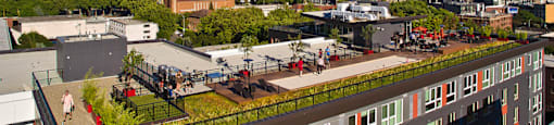 City-aerial view at Astro Apartments, Seattle, WA, 98109
