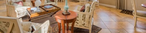 Hinesville, GA Apartments – Tattersall Village - clubhouse with table seating