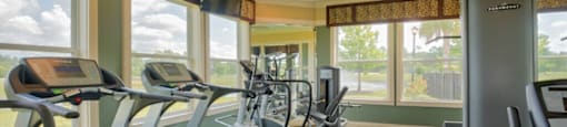 Pet-Friendly Apartments in Hinesville, GA – Tattersall Village - fitness center with cardio equipment