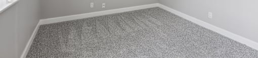 an empty room with carpet and a window