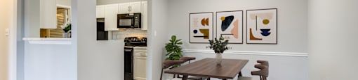 Dining room at Forest Glen apartments in Austell, GA 30106, near South Cobb County and Douglasville.