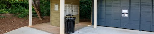Secure package receiving area at Forest Glen apartments in Austell, GA 30106, near South Cobb County and Douglasville.