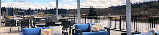 spacious rooftop deck