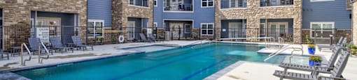Sparkling Pool at LIV at Boerne Hills an Active Senior Community 62+, Boerne
