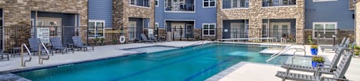 Pool With Sundecks at LIV at Boerne Hills an Active Senior Community 62+, Texas