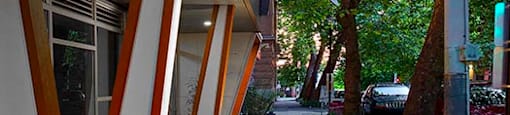 Exterior of building at Astro Apartments, Seattle, Washington