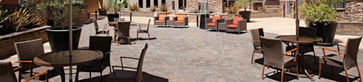 outdoor seating area