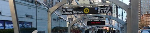 Q Train station at 86th Street near 200 E. 87th Street