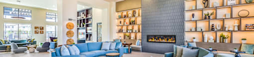 the lobby at the bradley braddock road station apartments