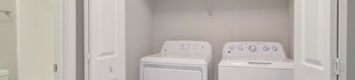 Washer and dryer at Place at Midway apartments in Douglasville near Lithia Springs, GA