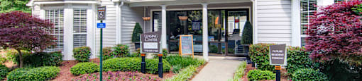 Exterior view of leasing office at Place at Midway apartments in Douglasville near Lithia Springs, GA