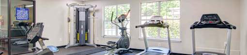 Fitness center at Place at Midway apartments in Douglasville near Lithia Springs, GA