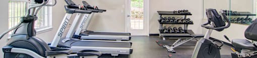 Fitness center at Place at Midway apartments in Douglasville near Lithia Springs, GA