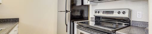 Cat-Friendly Apartments in San Rafael, CA - Rafael Town Center - Upgraded Kitchen With Energy Efficient Stainless-Steel Appliances.