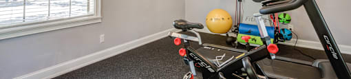 the gym at the whispering winds apartments in pearland, tx