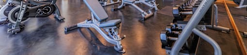Apartments in Downtown Dallas, TX- 4600 Ross- Fully Equipped Gym with Free Weights and Bench Presses