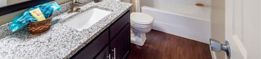 a bathroom with a sink and a toilet
