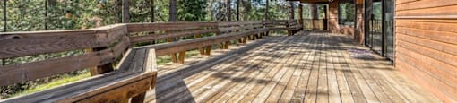 outdoor deck with bench seating