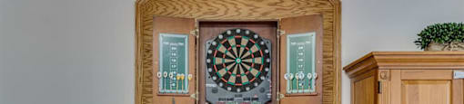 mounted dart board