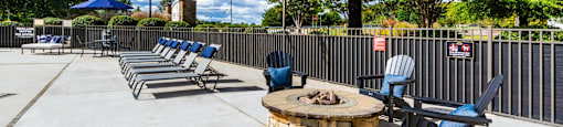 Firepit and seating area.