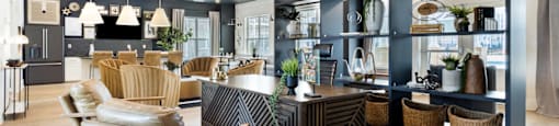 a view of the lobby at the hudson showroom in hoboken, nj