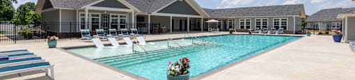 our apartments have a resort style pool with lounge chairs